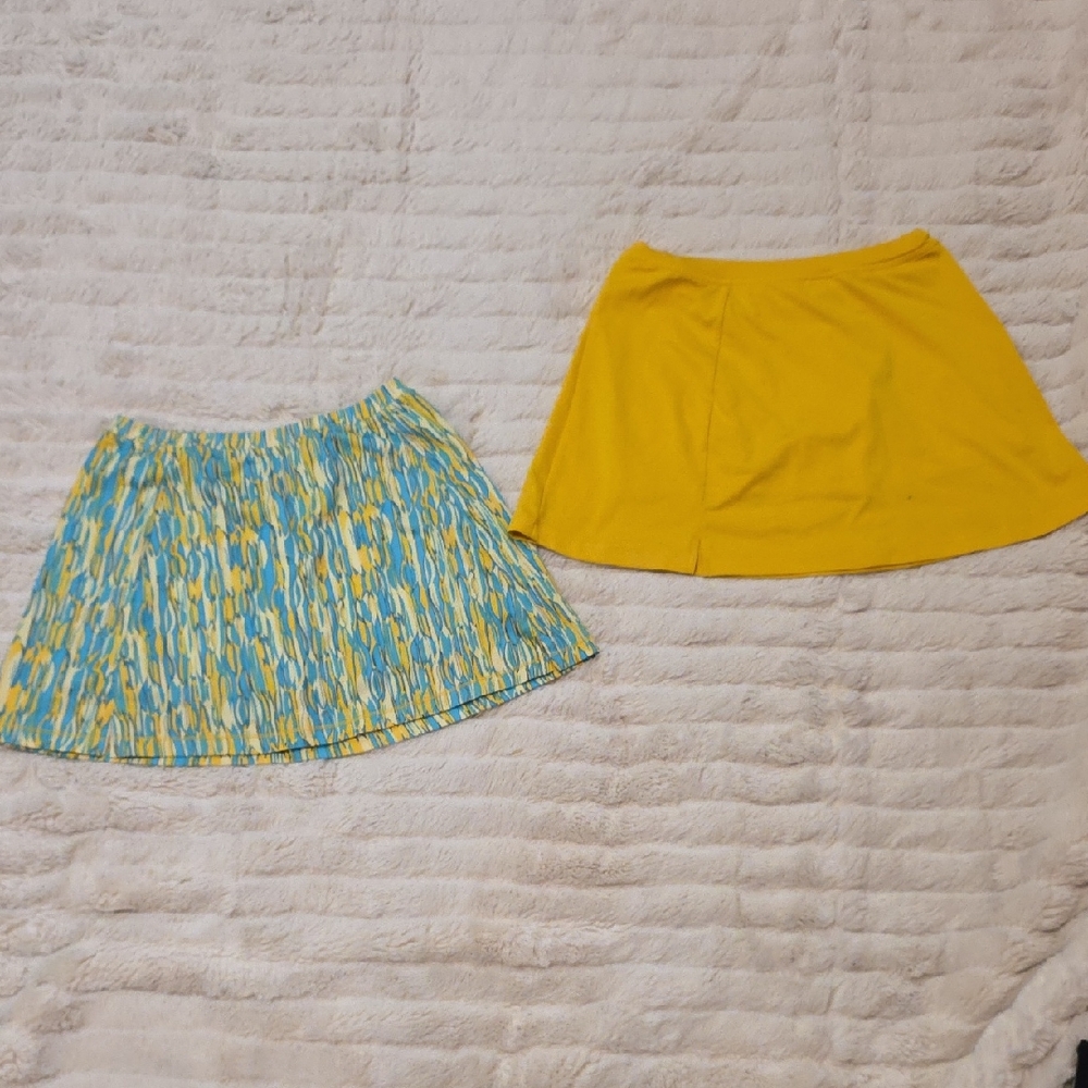 bcg Yellow Tennis Skirts and Blue-Yellow Printed Skirt - Women